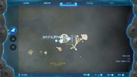 シハジョゴウの祠のマップ詳細