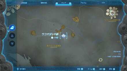 ウコオジシの祠のマップ詳細