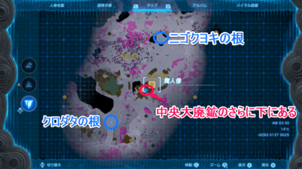 時の神殿跡の真下の声の主の場所