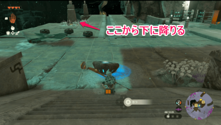 時の神殿の真下の声の主の場所