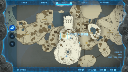 始まりの空島のバッテリー製造機_詳細マップ