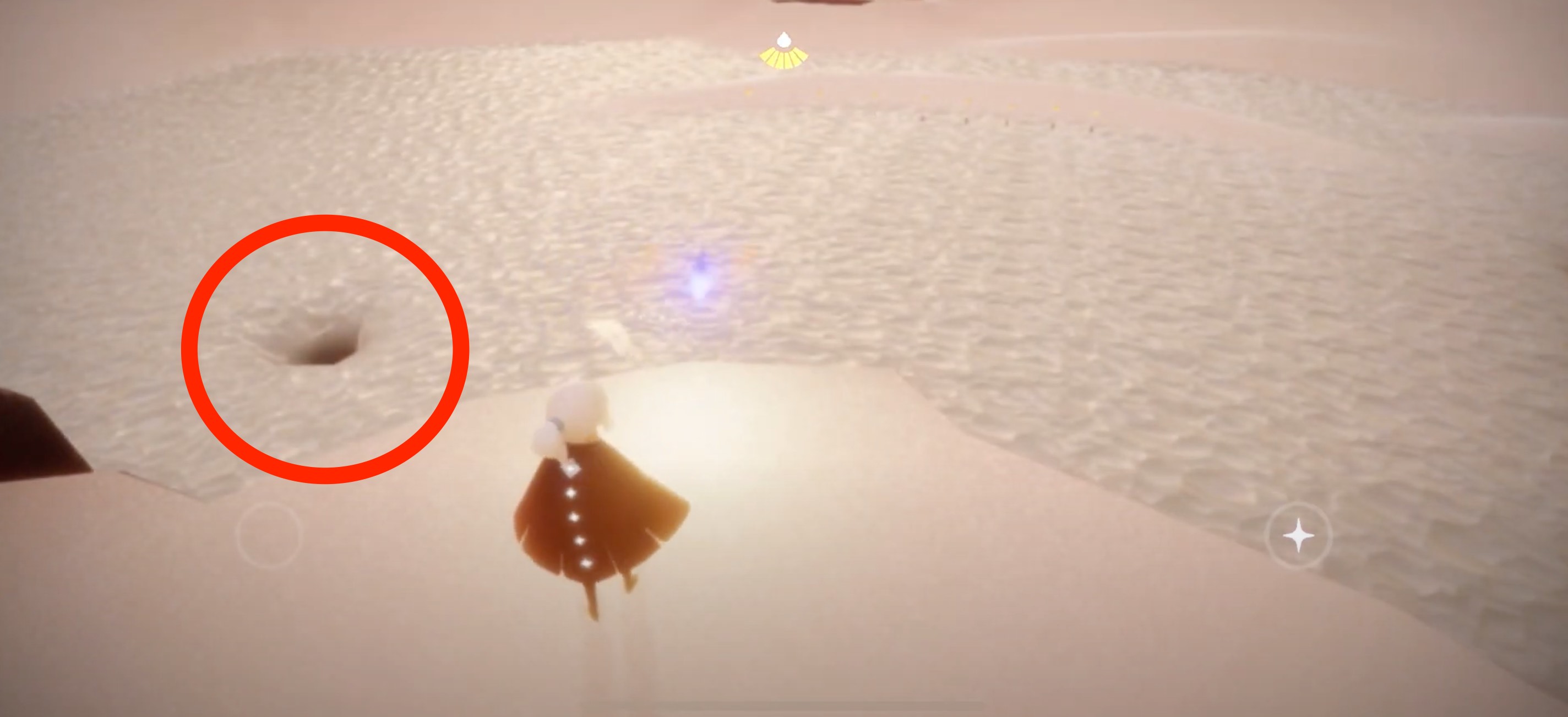 穴から下に行く