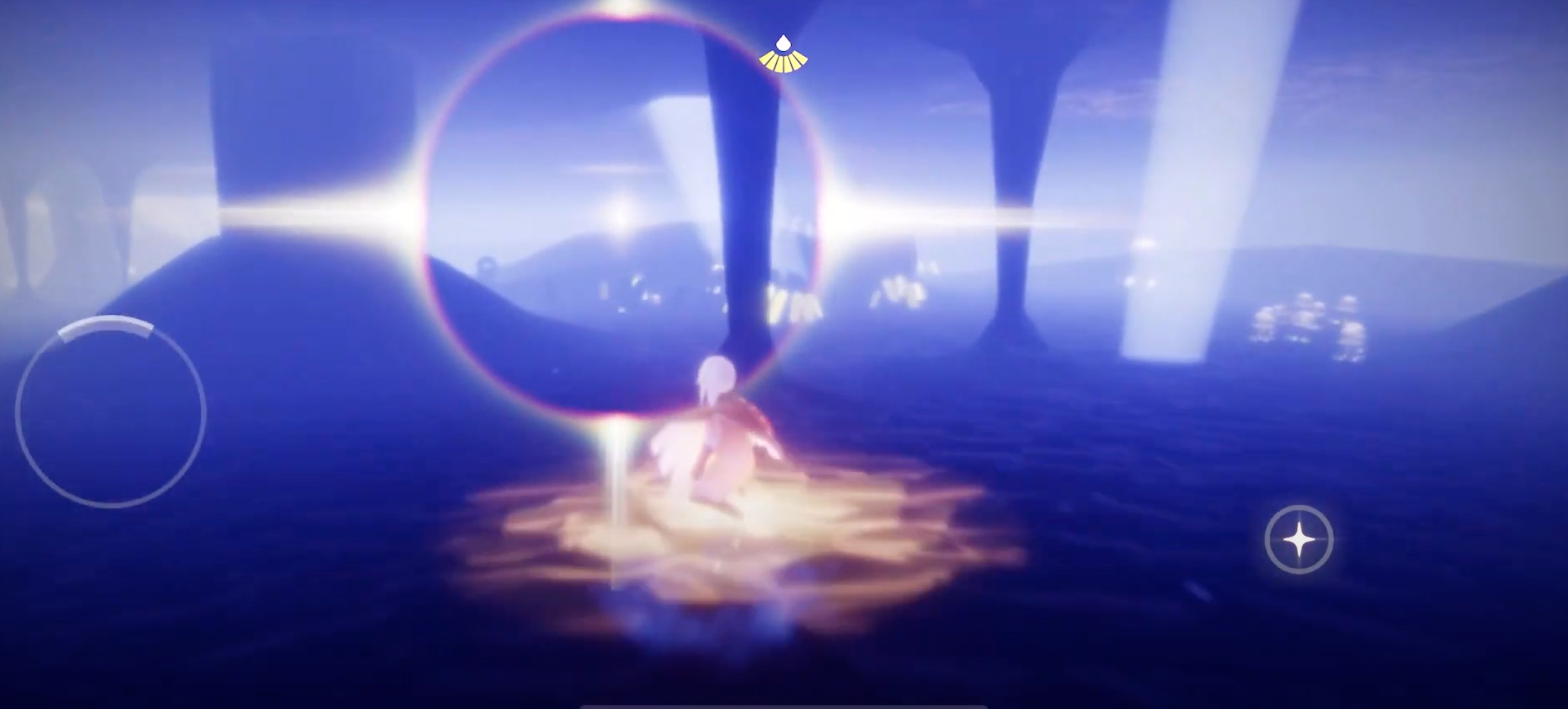 光の子が下にいる