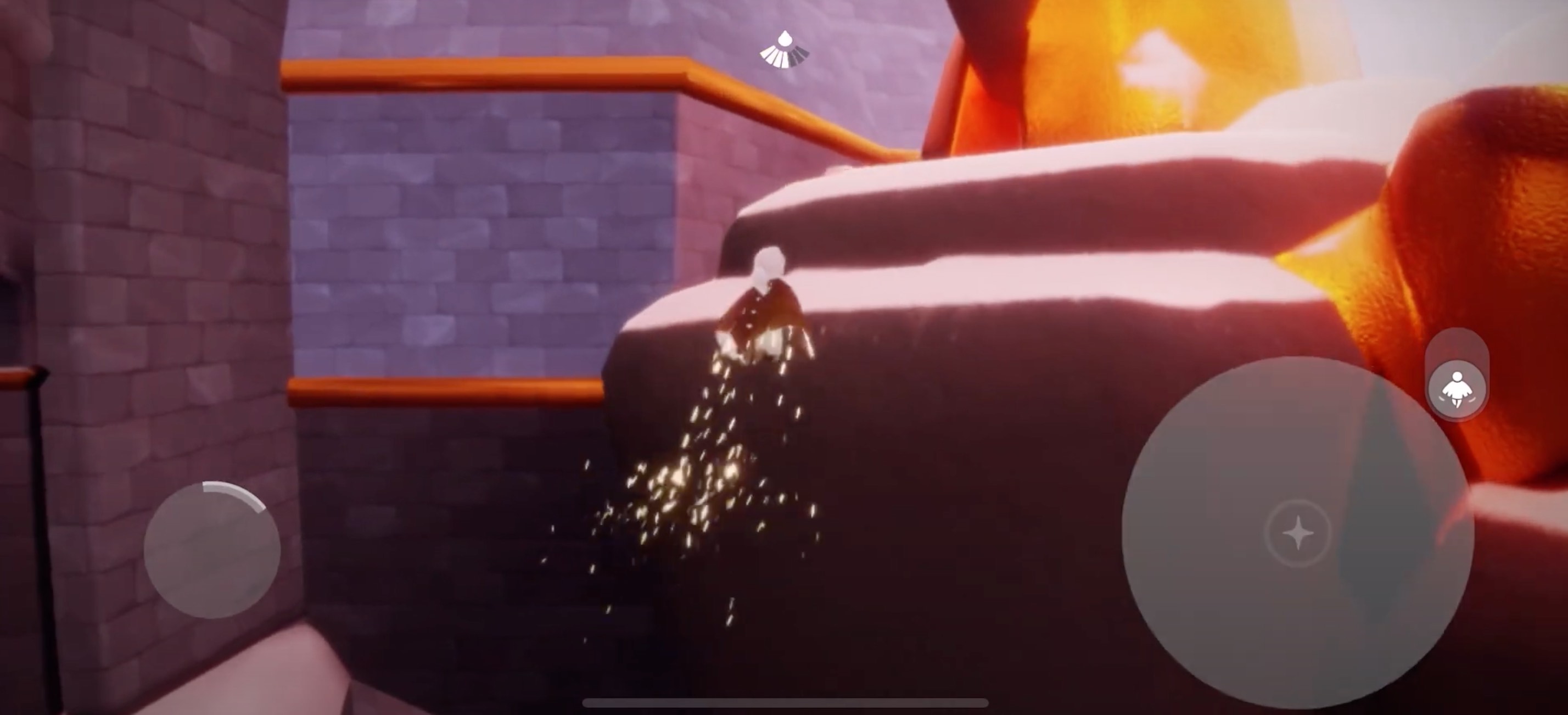 左の建物の上に行く