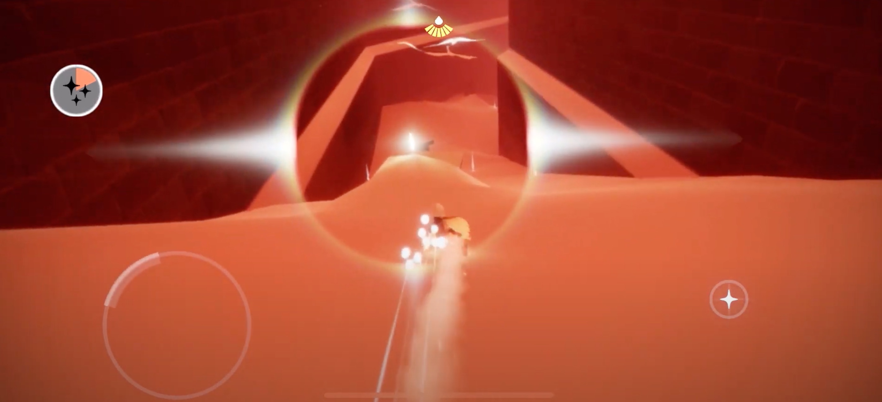 陸レースの途中