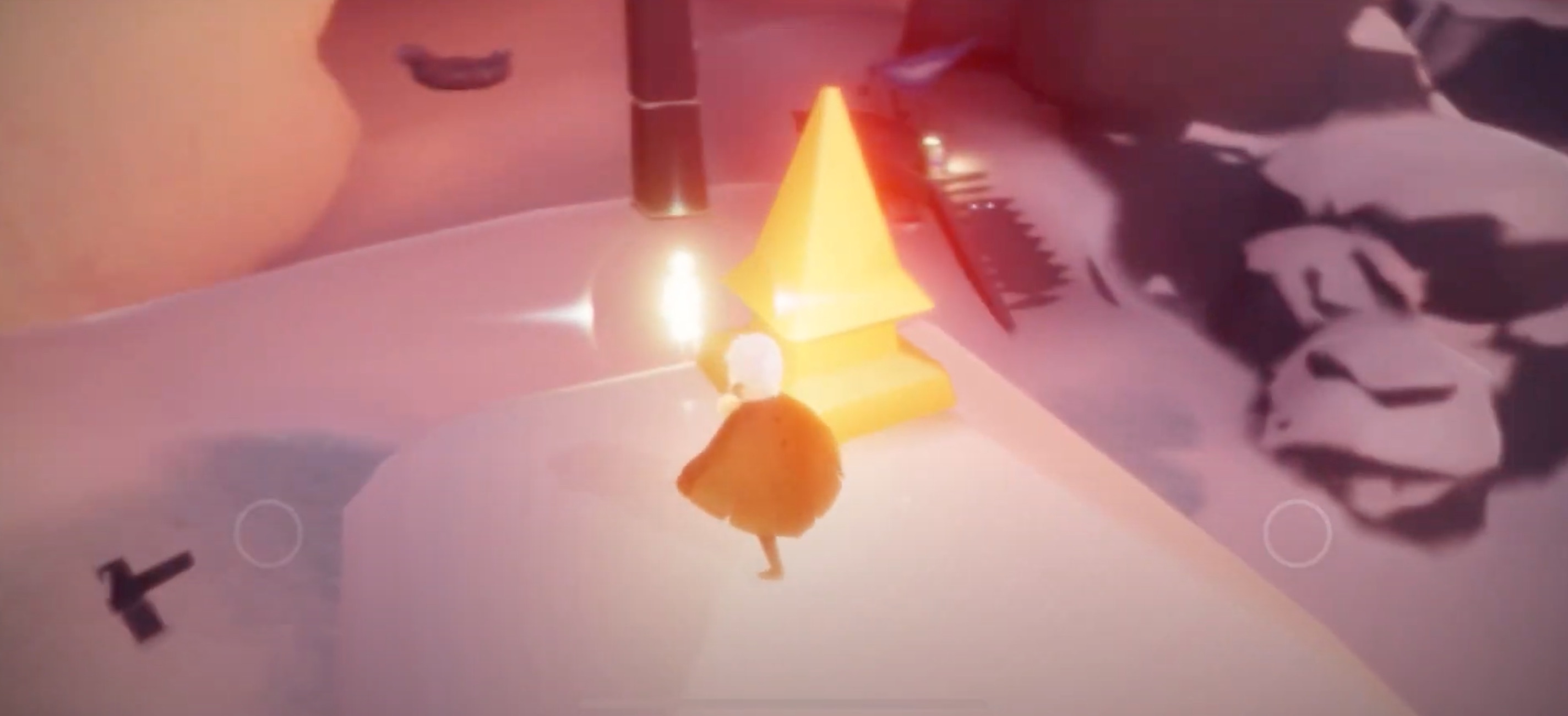 頂上の裏側に光の子