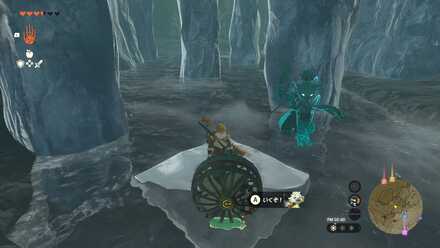 氷の床に扇風機