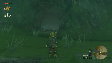 双子山北の洞窟の入り口画像