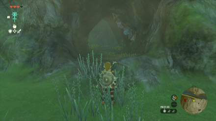 双子山南の洞窟の入り口画像