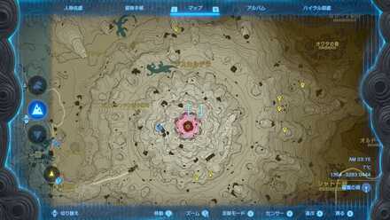 デスマウンテンの希少鉱床の場所マップ