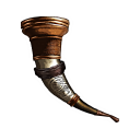 イノシシの牙製角笛画像