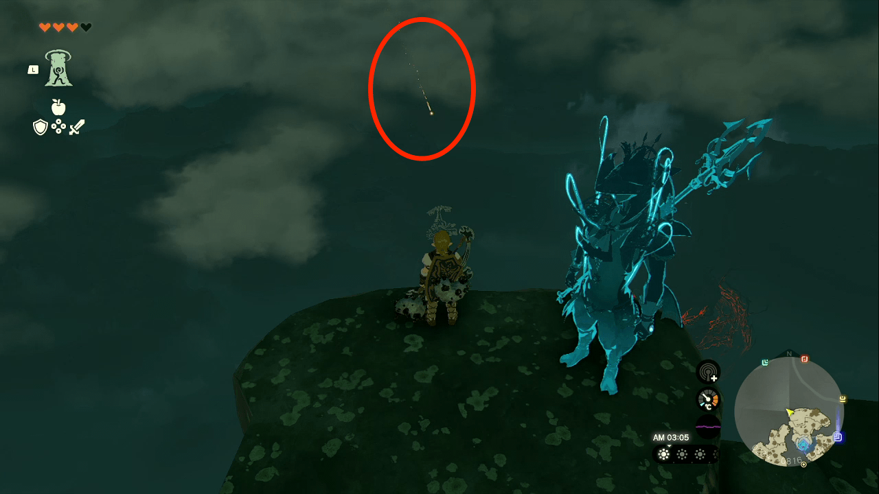 夜に空から落ちてくる