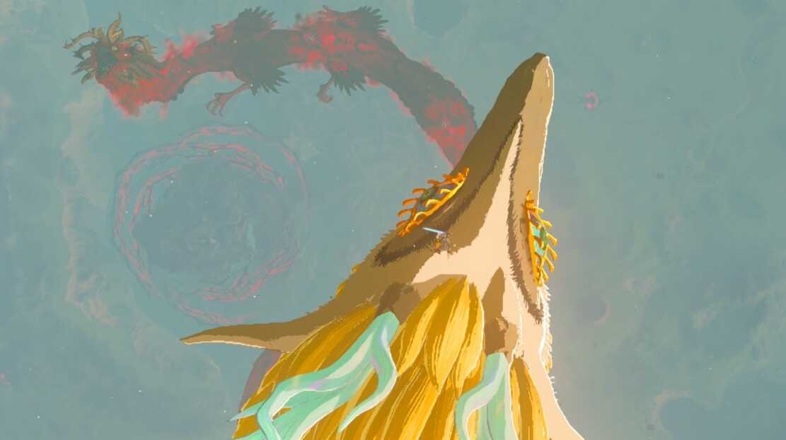 白竜に乗って黒竜の上へ