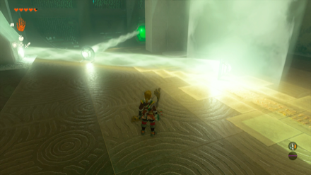 鏡を2個使ってくの字を描く