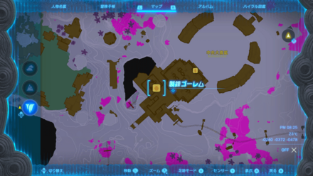 中央大廃鉱の拡大マップ