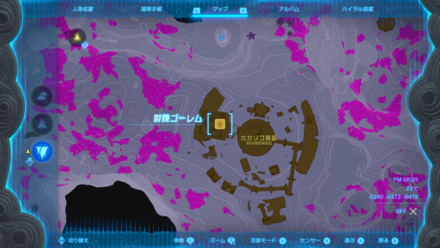 カカリコ廃鉱の拡大マップ