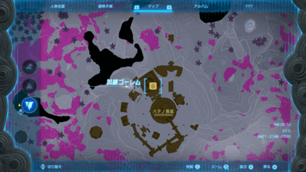 ハテノ廃鉱の拡大マップ