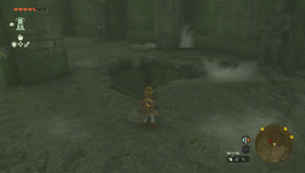 闘技場跡地の洞窟の入り口画像