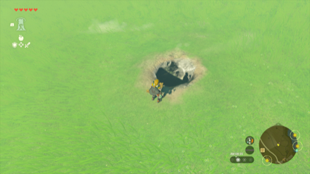 平原の穴から入ればすぐにマヨイの場所にいける