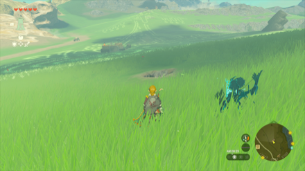 地上絵を目印に進む