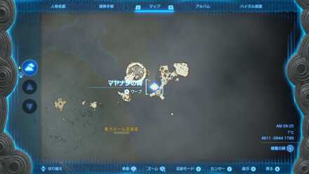 マヤナシの祠のマップ詳細