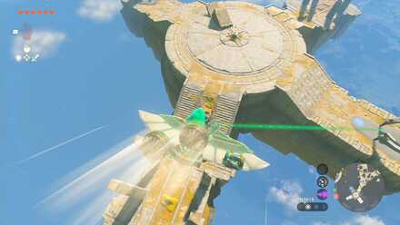 祠のある島へ着地