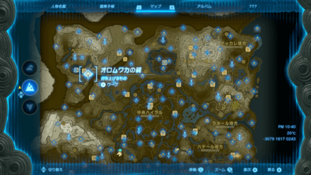 オロムワカの祠のマップ