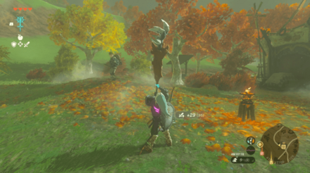 ライネルの角をスクラビルドした武器を持って話す