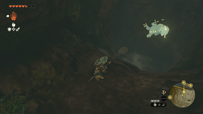 双子山南の洞窟のマップ