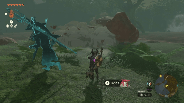 地面に埋まっているイワロックを起こす