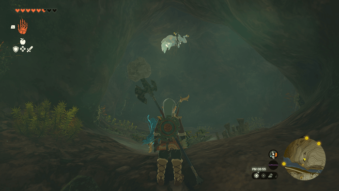 双子山北の洞窟のマップ