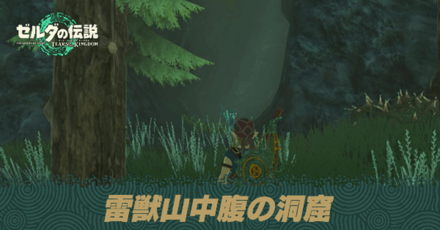 雷獣山中腹の洞窟