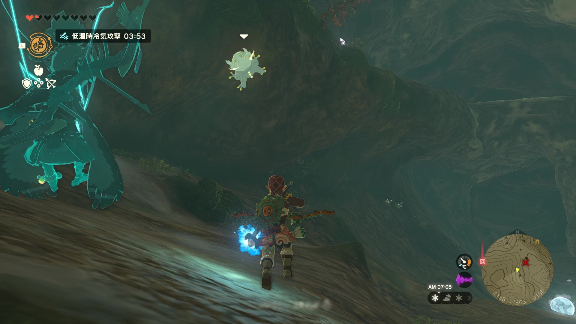 ウォルナット山の洞窟のマップ