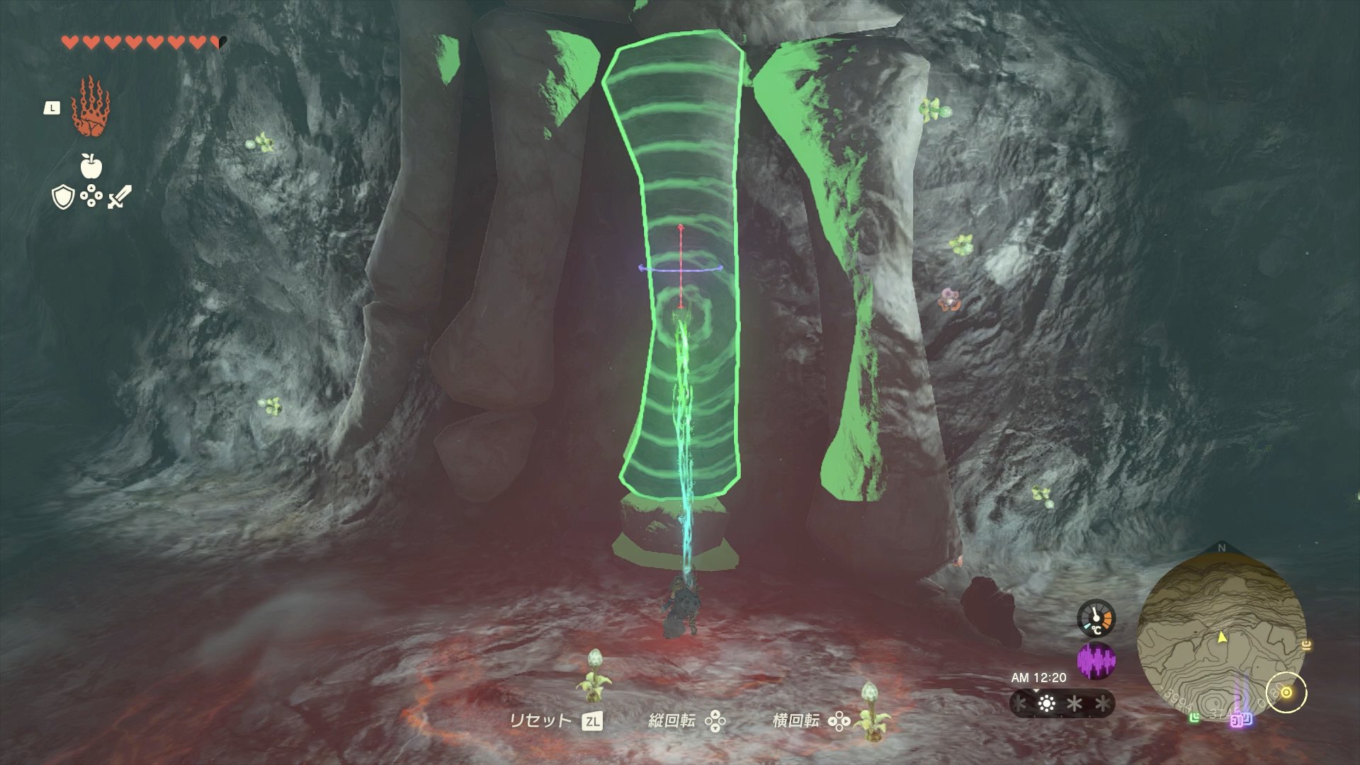 ウルトラハンドで指の化石を右手にはめる