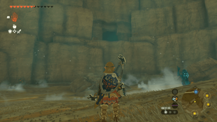 イーガ団の像がある洞窟の見た目