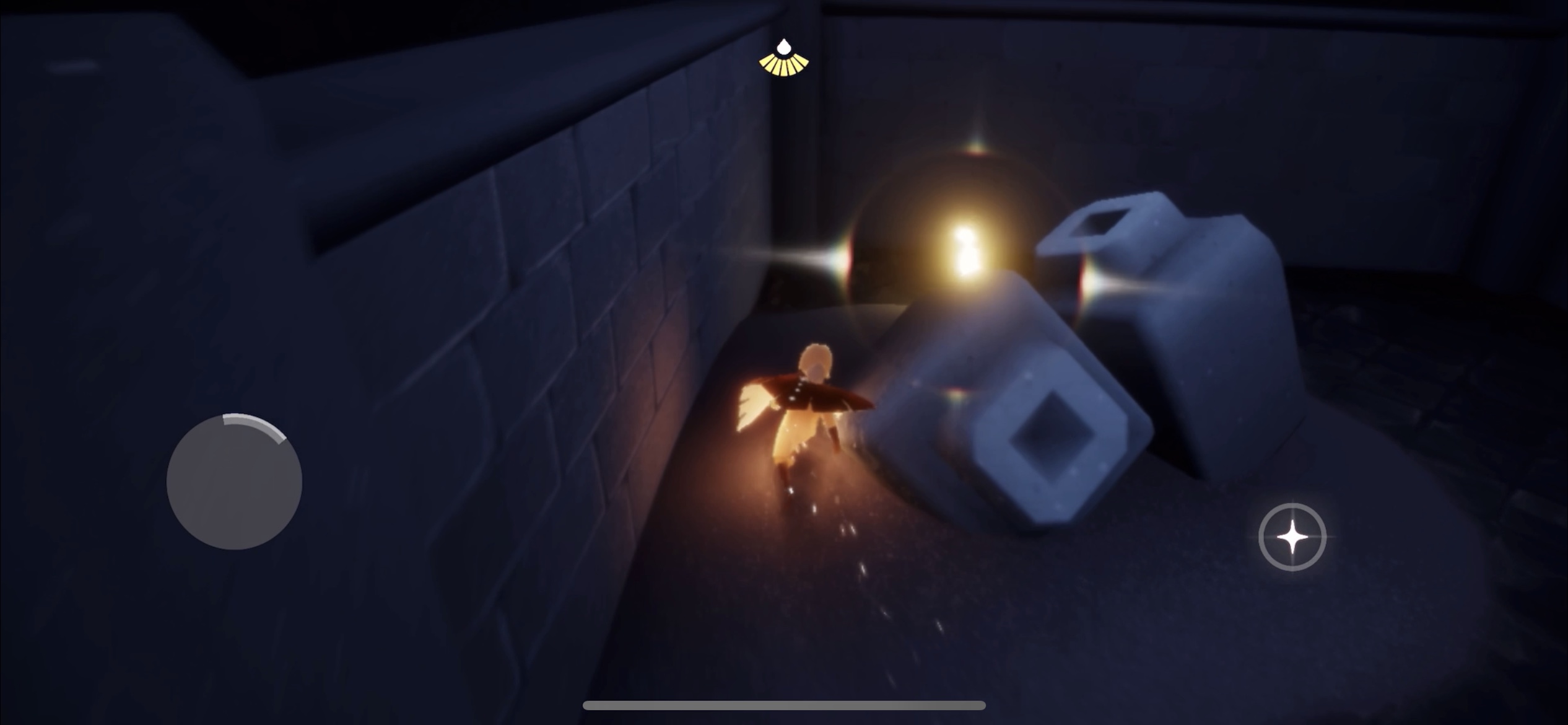 ブロックの後ろ