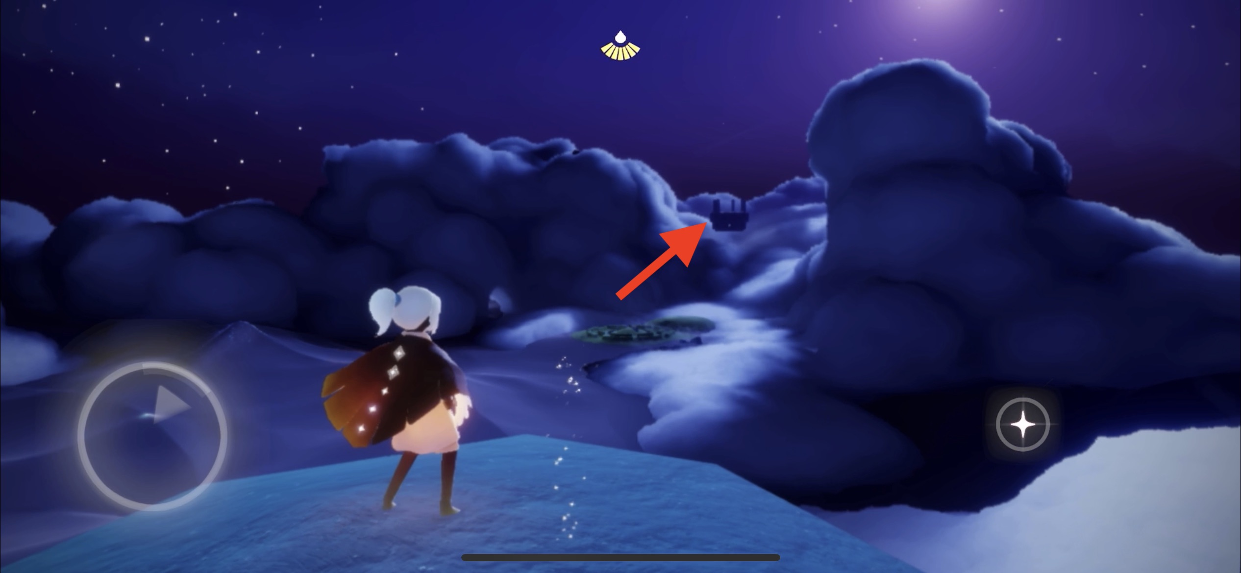 宙に浮いている建物