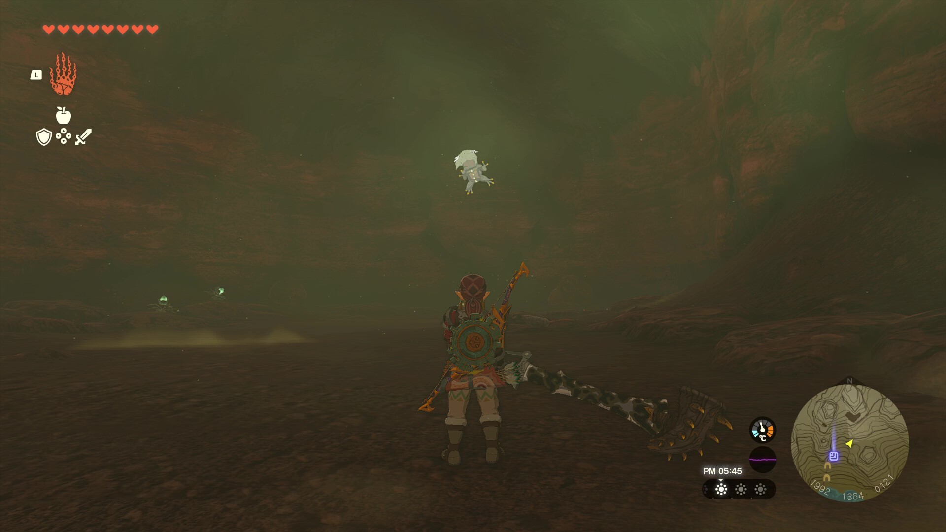 キュサツ湖の洞窟のマップ