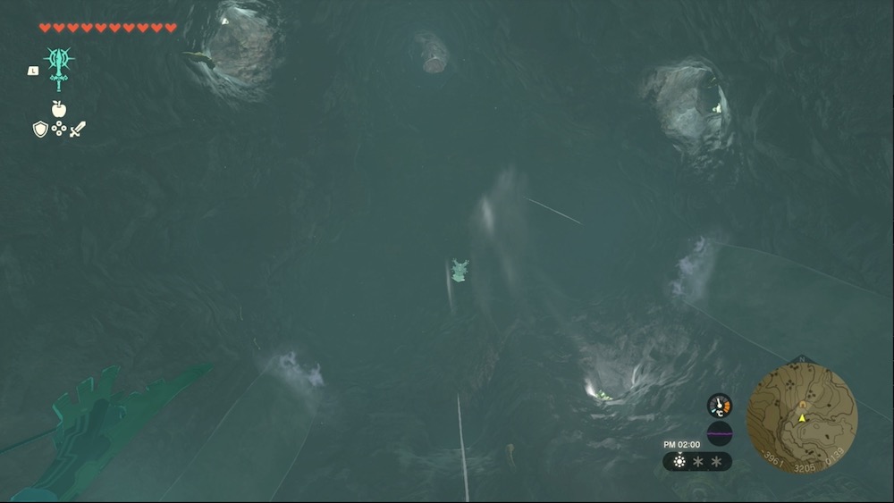 ビロン雪原北の洞窟のマップ