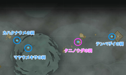 タニノウダの祠周辺の祠