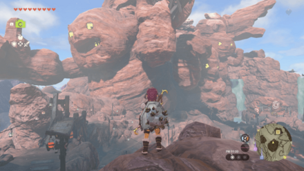 イチカラ村の中心にある鐘を撮影する