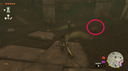 西坑道の奥のロケットがたくさん落ちているところ