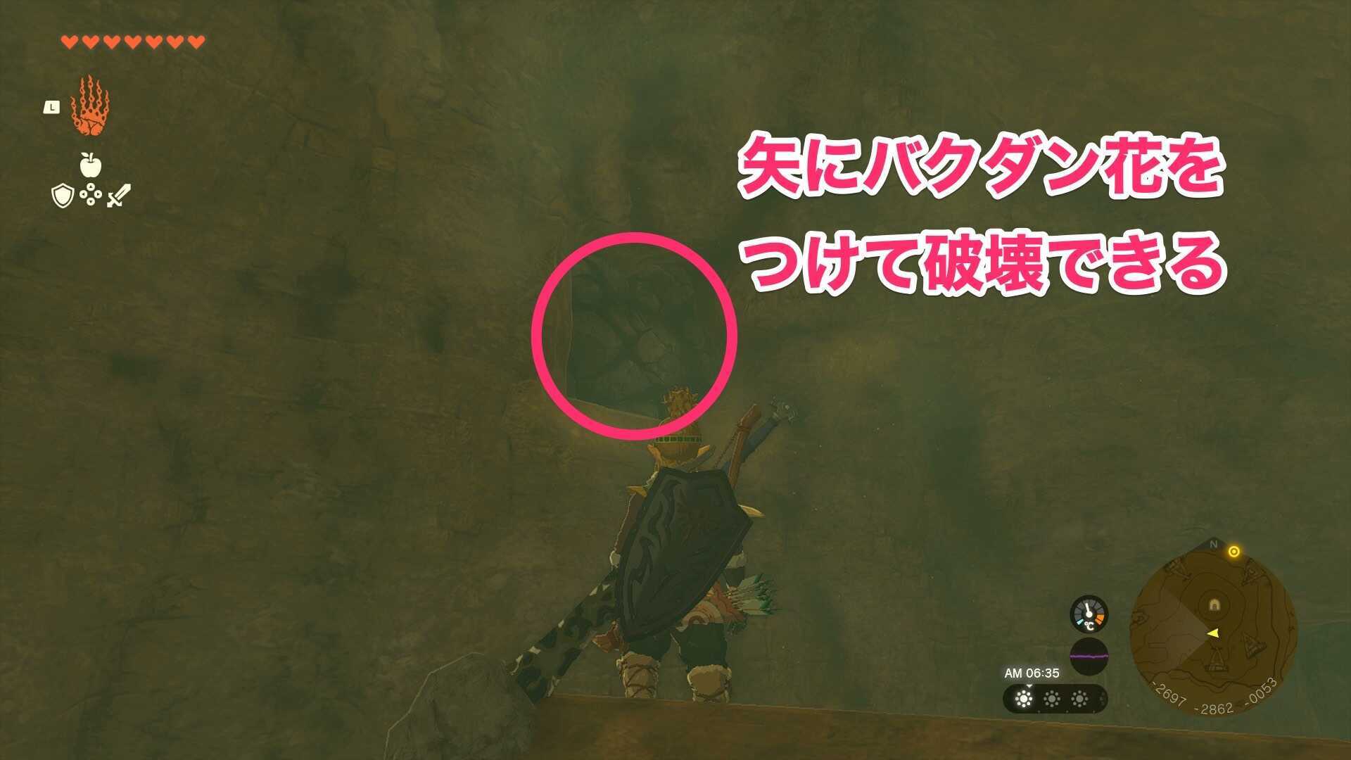 東ゲルド遺跡の洞窟のマヨイ