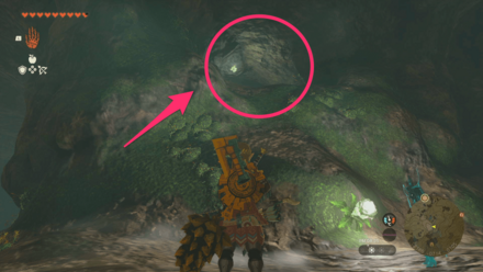 内側の壁に一箇所だけ侵入できる高台がある