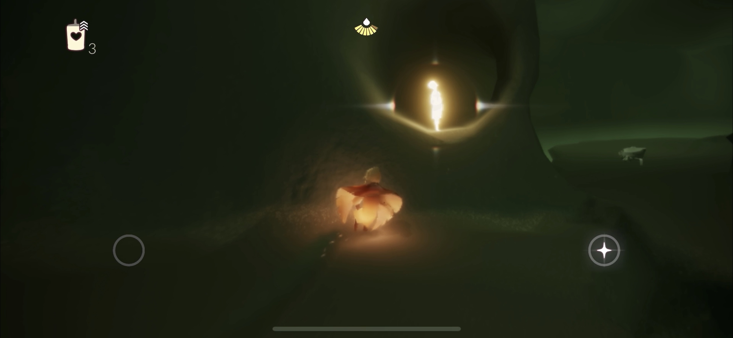 奥に進むと光の子がいる