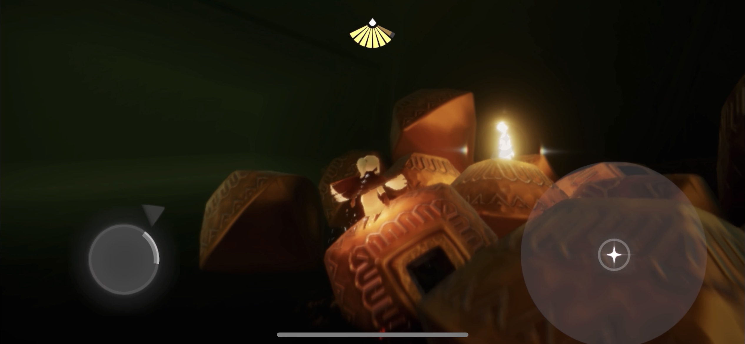 中にあるブロックの近く