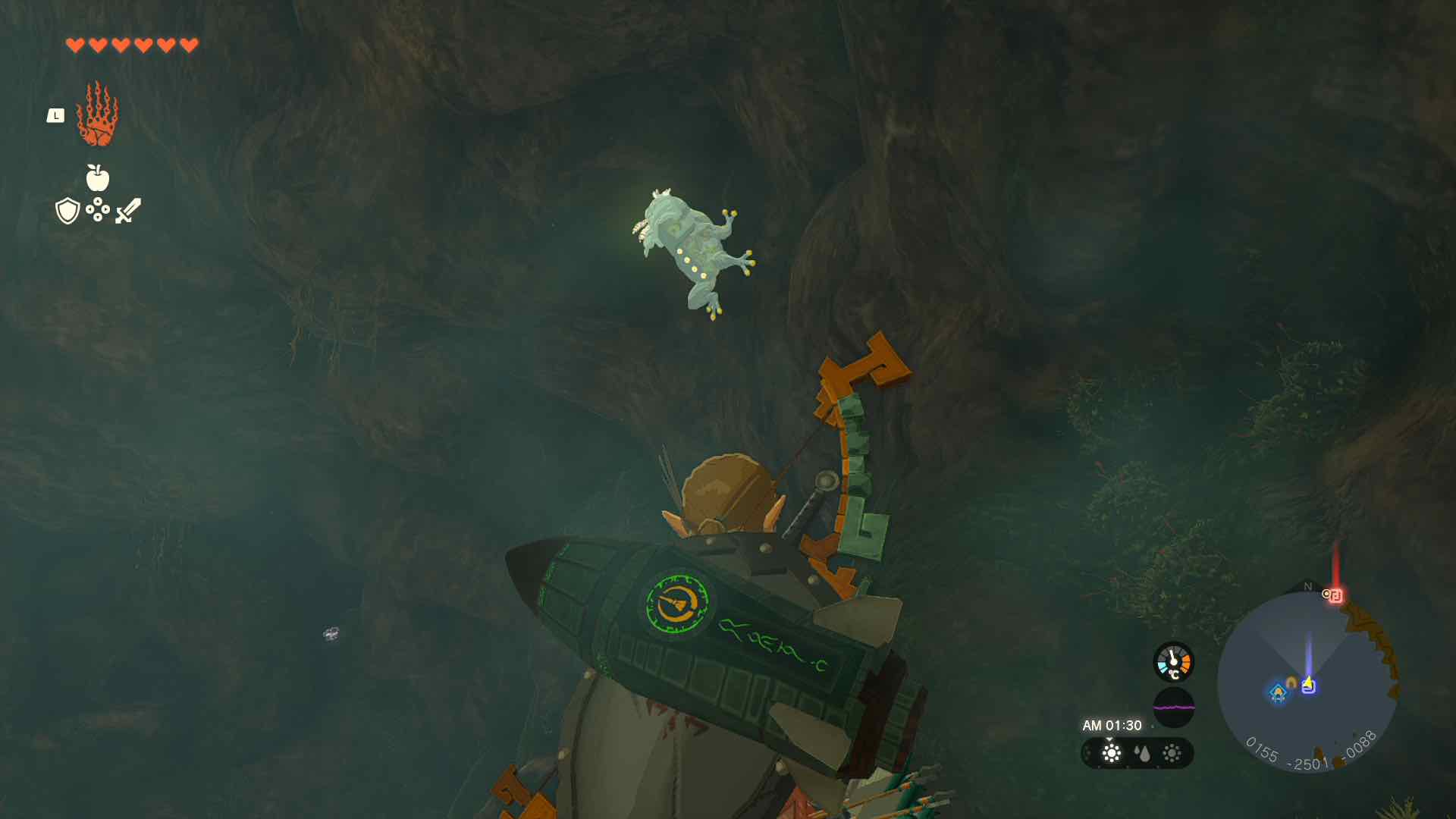 ハイリア湖の大渦洞窟のマップ