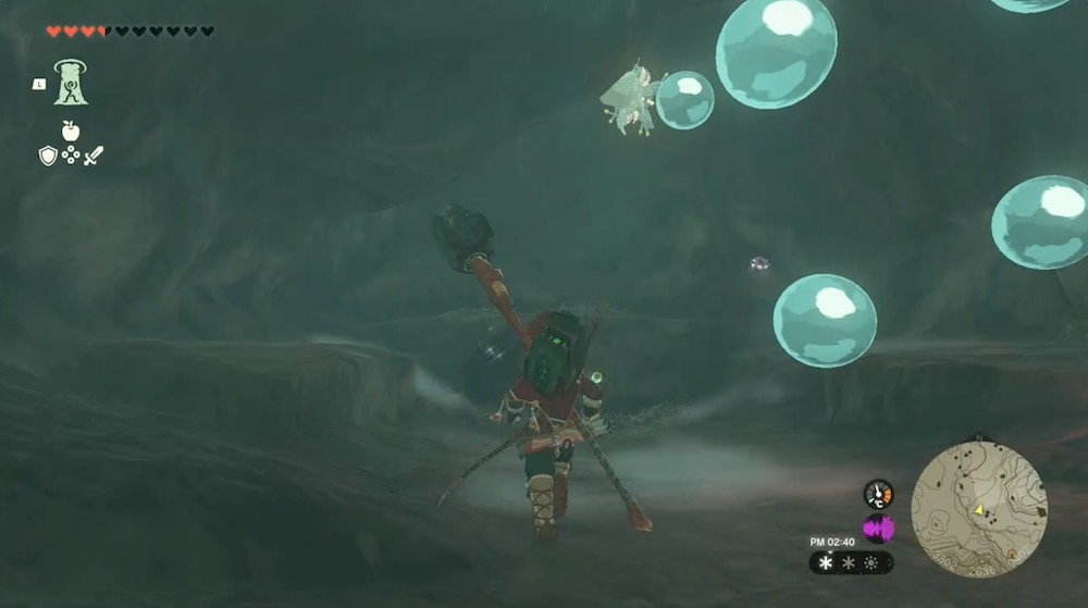 ヘブラ山南岳の洞窟のマップ