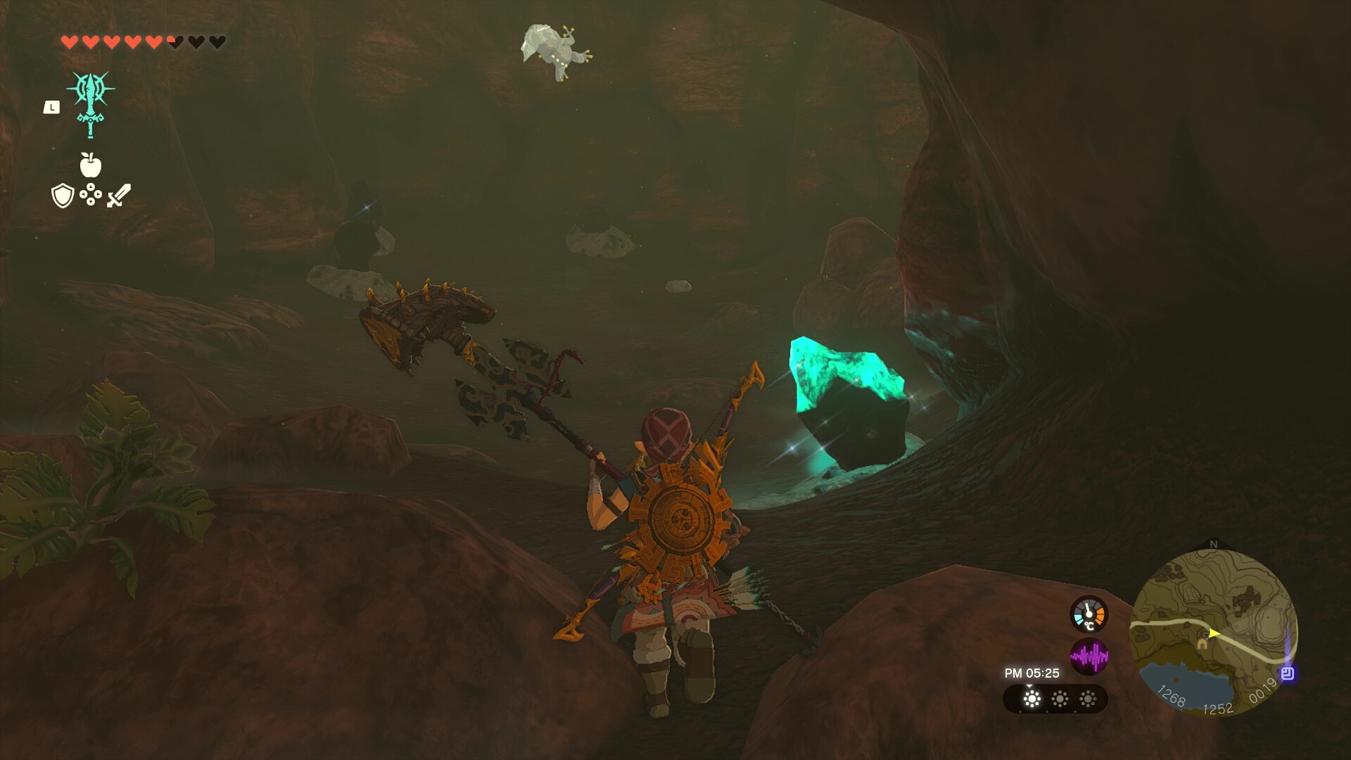 ルピ湖の洞窟のマップ