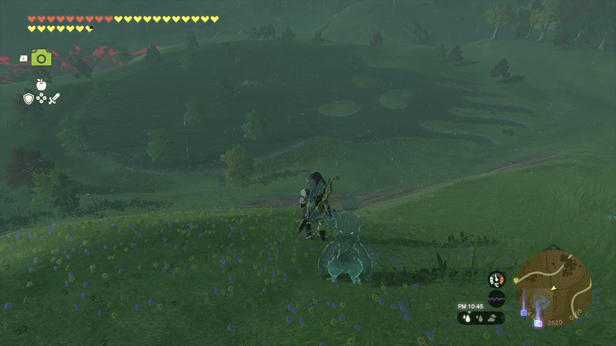 オクタ池北東の高い場所からオクタ池をウツシエで撮影する